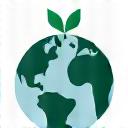 Icon of earth with leaf