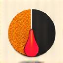 A visual representation of different spice textures, from fine powder to coarse granules, with a small chili symbol indicating varying heat levels.