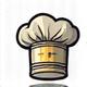 Chef's hat icon with star for professional endorsement