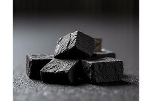 Pile of high-quality artisan charcoal briquettes