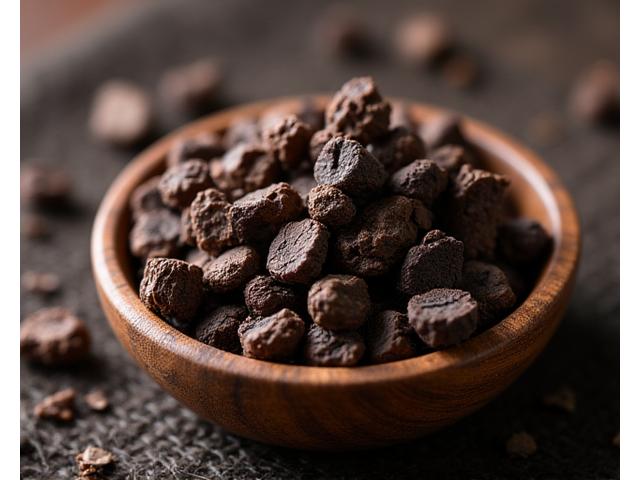 Aged oak barrel wood chips with subtle charring, indicating rich, deep flavor for smoking.